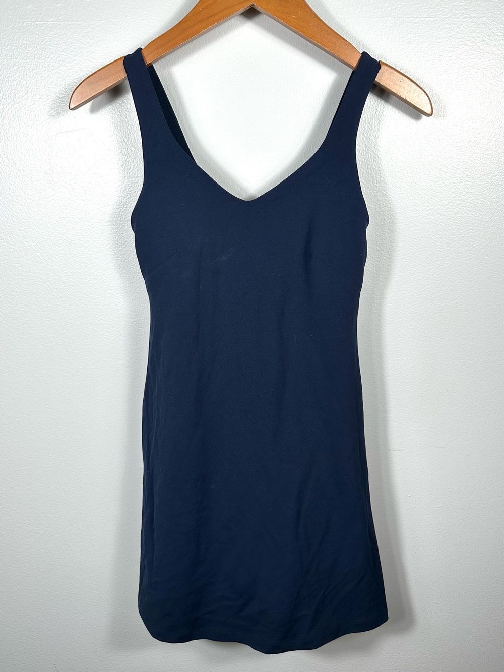 Lululemon True Navy Align Dress Size 4 Classic V-Neck Workout Tennis